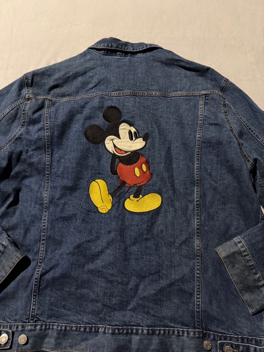 Disney Disneyland parks Mickey Mouse embroidered denim jacket XXL